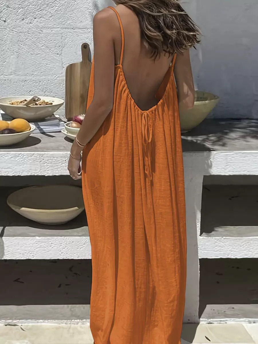 Grace | Solid Halter Maxi Dress