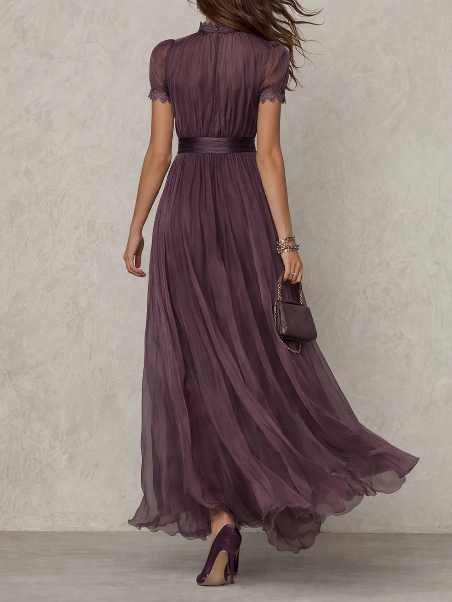 Amélie Chiffon Lace Maxi Dress