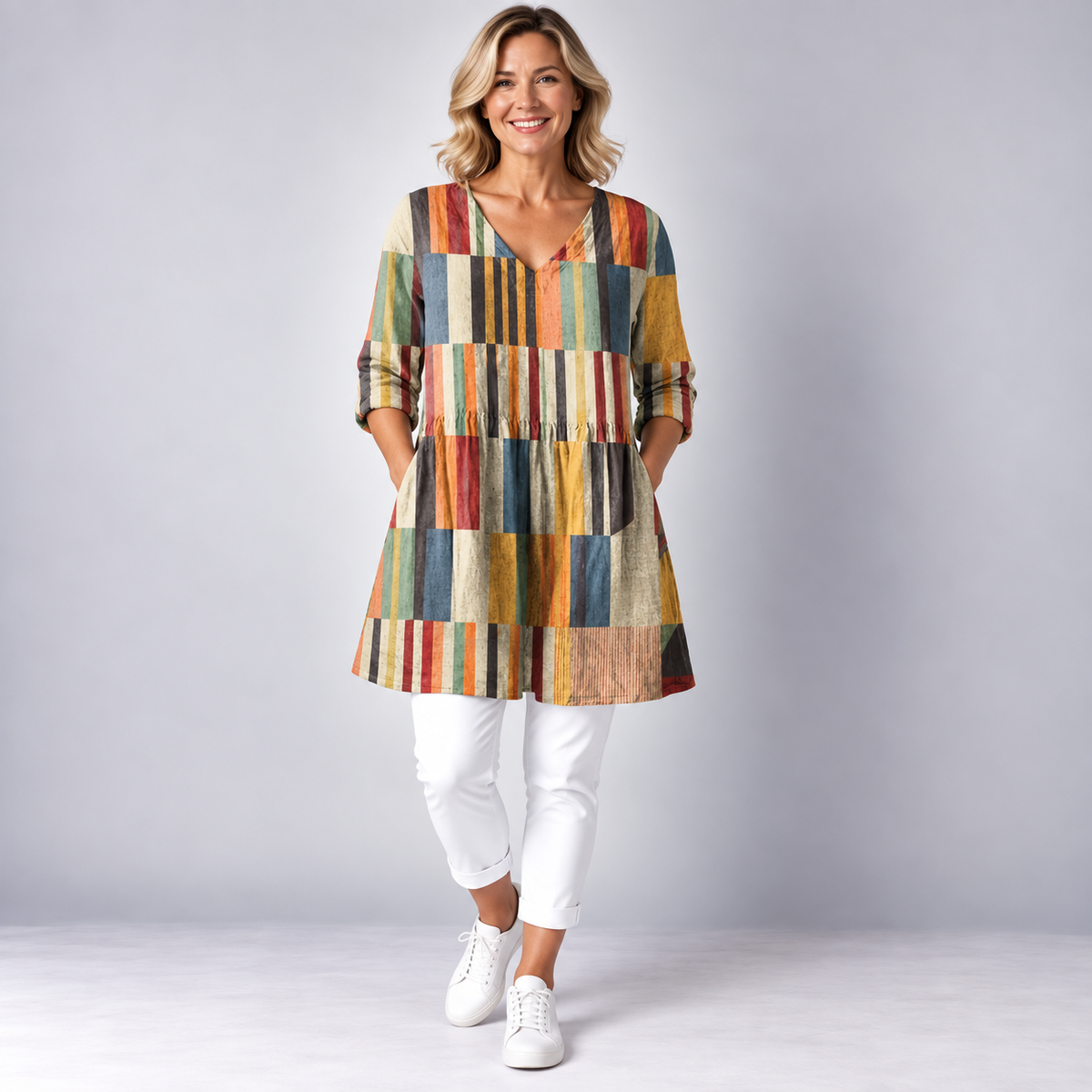 Chloe | Long Blouse with V-Neck