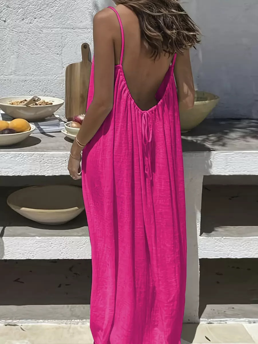 Grace | Solid Halter Maxi Dress