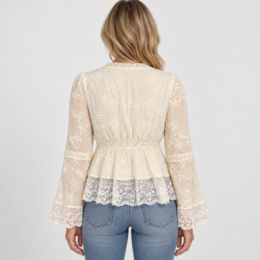 Amorette | Embroidered Lace Blouse