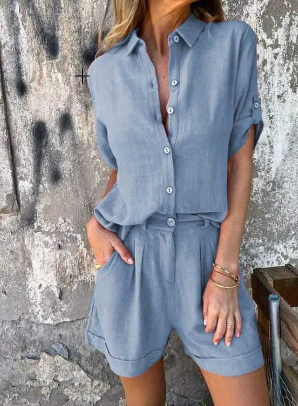 Melda | Breezy Buttoned Set