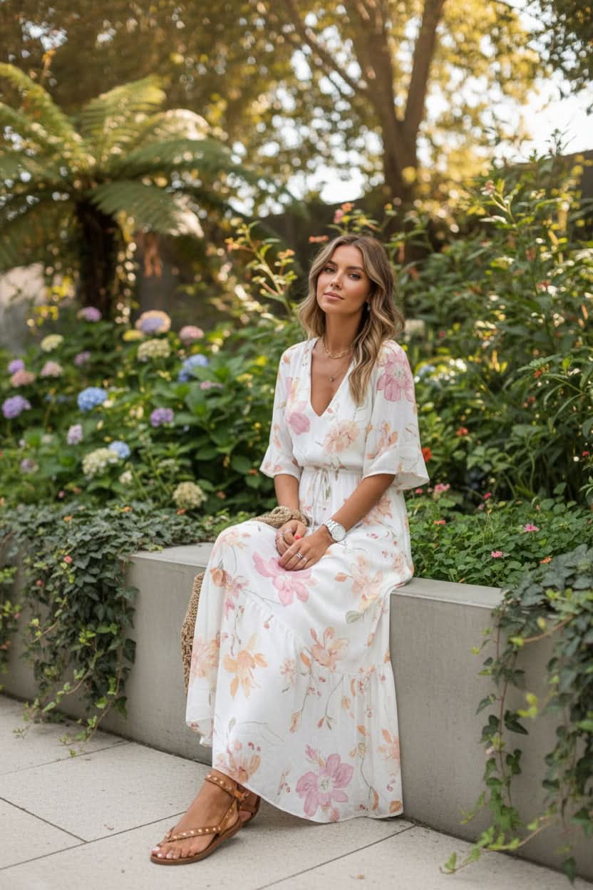 Penelope | Women's Bohemian Floral V-Neck